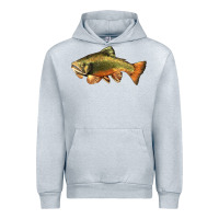 Heather Grey leaping brook trout Urban Hoodie - LillyAllenDesigns