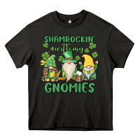 Asphalt shamrock with my gnomies Heavy Core Tee - MaliasSmallBusiness