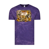 Cloud Purple western charolais bull Vintage Tee - LillyAllenDesigns