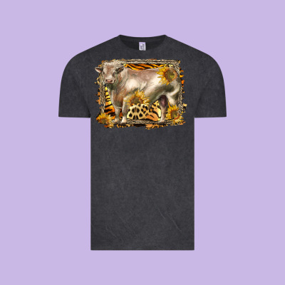 Western Charolais Bull Vintage Tee Designed By Lillyallendesigns