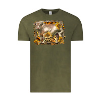 Vintage Olive western charolais bull Vintage Tee - LillyAllenDesigns