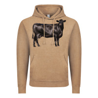 Vintage Coffee black angus cow Vintage Hoodie - LillyAllenDesigns