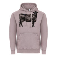 Vintage Zinc black angus cow Vintage Hoodie - LillyAllenDesigns