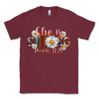 Burgundy Western She Is Strong Classic Tee - LillyAllenDesigns