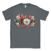Charcoal Heather Western She Is Strong Classic Tee - LillyAllenDesigns
