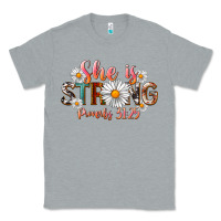 Heather Grey Western She Is Strong Classic Tee - LillyAllenDesigns