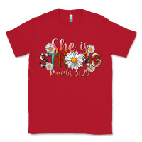 Red Western She Is Strong Classic Tee - LillyAllenDesigns