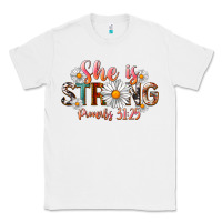 White Western She Is Strong Classic Tee - LillyAllenDesigns