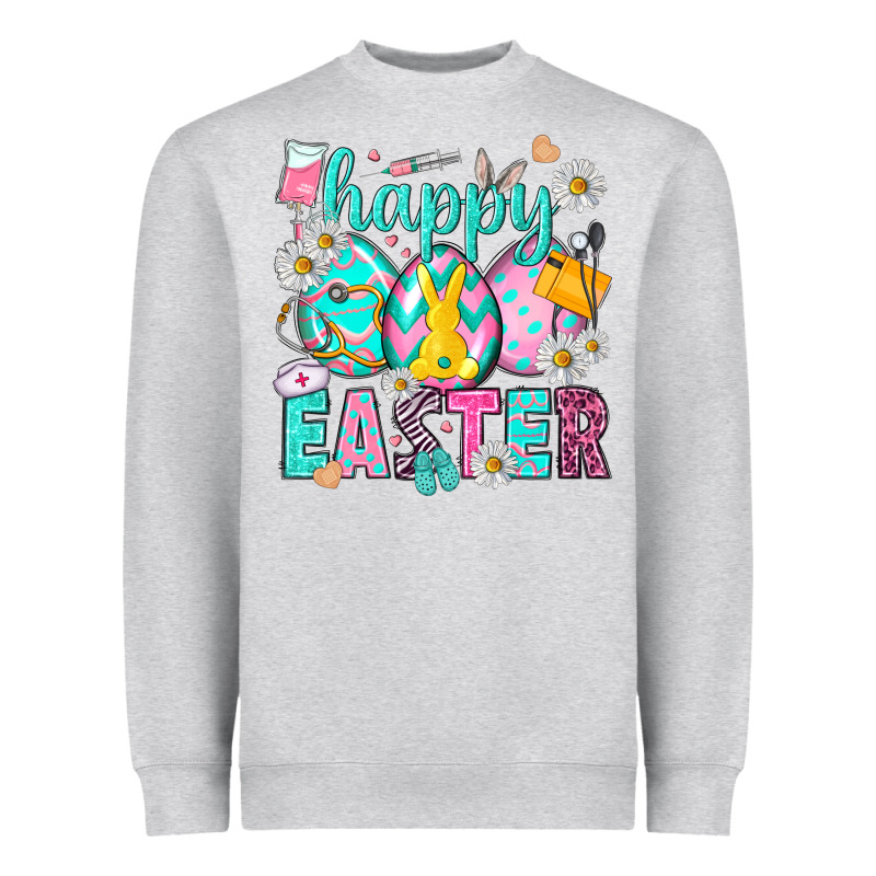 Happy Easter Egg Nurse Heavyweight Sweatshirt by HowdyJamesFarm | Teevron