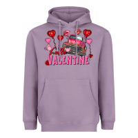 Lavender hello valentine valentine's day truck Heavyweight Hoodie - FaDigitalArtStudio