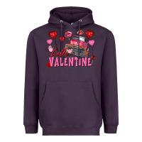 Hello Valentine Valentine's Day Truck Heavyweight Hoodie | Teevron