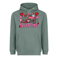 Sage hello valentine valentine's day truck Heavyweight Hoodie - FaDigitalArtStudio