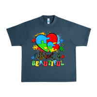 Midnight Navy different is beautiful Urban Heavy Tee - Artiststas