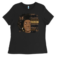 Black afro woman smart loved powerful Ladies Tee - MaliasSmallBusiness
