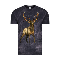 Cloud Black elk deer Vintage Tee - LillyAllenDesigns