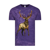 Cloud Purple elk deer Vintage Tee - LillyAllenDesigns
