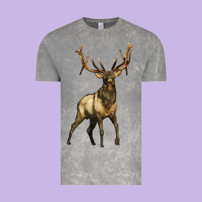 Elk Deer Vintage Tee Designed By Lillyallendesigns