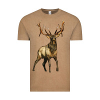 Vintage Coffee elk deer Vintage Tee - LillyAllenDesigns