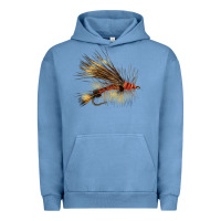 Pigment Pebble Blue Fish Fly Urban Hoodie - LillyAllenDesigns
