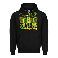 Black St. Patrick's I am not irish kiss me anyway Zipper Hoodie - OliviaCreatesArt