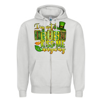 Dove Grey St. Patrick's I am not irish kiss me anyway Zipper Hoodie - OliviaCreatesArt
