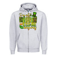 Heather Grey St. Patrick's I am not irish kiss me anyway Zipper Hoodie - OliviaCreatesArt