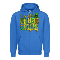 True Royal St. Patrick's I am not irish kiss me anyway Zipper Hoodie - OliviaCreatesArt