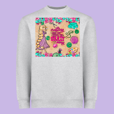 Sewing Crafting Each Day Keeps The Crazy Away Heavyweight Sweatshirt Designed By Tumblerdesignbyshophia