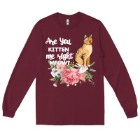 Burgundy Cat Maine coon gift kidding kitten meow pussycat Long Sleeve Tee - Bettercallsaul