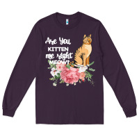 Plum Cat Maine coon gift kidding kitten meow pussycat Long Sleeve Tee - Bettercallsaul