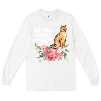 White Cat Maine coon gift kidding kitten meow pussycat Long Sleeve Tee - Bettercallsaul