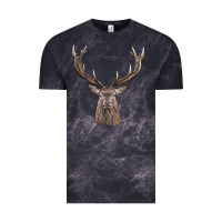 Cloud Black elk deer head Vintage Tee - LillyAllenDesigns