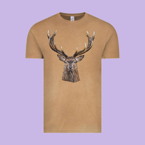 Elk Deer Head Vintage Tee Designed By Lillyallendesigns