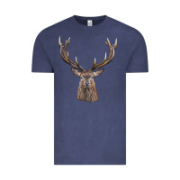 Vintage Denim elk deer head Vintage Tee - LillyAllenDesigns