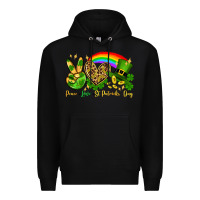 Black Peace love St. Patrick's Day Premium Hoodie - OliviaCreatesArt