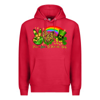 Cardinal Peace love St. Patrick's Day Premium Hoodie - OliviaCreatesArt