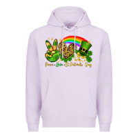 Lilac Peace love St. Patrick's Day Premium Hoodie - OliviaCreatesArt