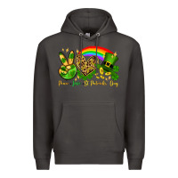 Smoke Peace love St. Patrick's Day Premium Hoodie - OliviaCreatesArt