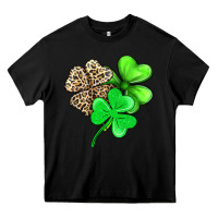 Black three clover Heavy Core Tee - AdoDesignShop