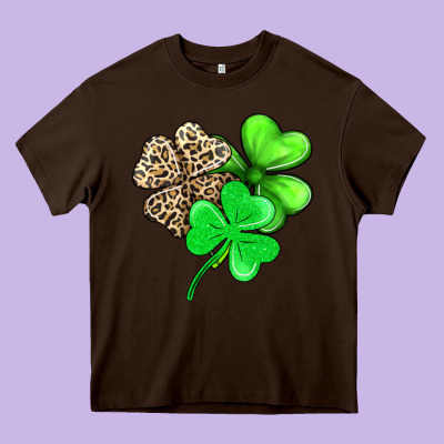 Three Clover Heavy Core Tee Designed By Adodesignshop