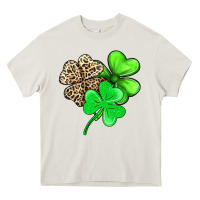 Cream three clover Heavy Core Tee - AdoDesignShop