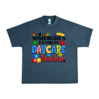 Midnight Navy somebody's favorite daycare teacher Urban Heavy Tee - Artiststas