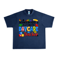 Navy somebody's favorite daycare teacher Urban Heavy Tee - Artiststas