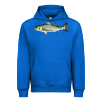 Cobalt Striped Bass Urban Hoodie - LillyAllenDesigns