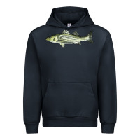 Navy Striped Bass Urban Hoodie - LillyAllenDesigns