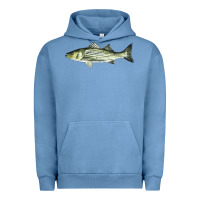 Pigment Pebble Blue Striped Bass Urban Hoodie - LillyAllenDesigns