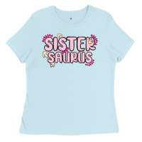 Baby Blue sister saurus Ladies Tee - MaliasSmallBusiness