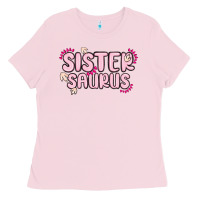 Bubblegum Pink sister saurus Ladies Tee - MaliasSmallBusiness