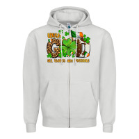 Dove Grey with god all things are possible Zipper Hoodie - OliviaCreatesArt