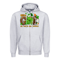 Heather Grey with god all things are possible Zipper Hoodie - OliviaCreatesArt